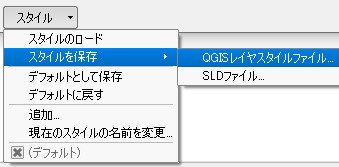 QGIS　スタイルの保存